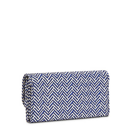 Kipling Money Land Printed Snap Wallet Handbag Urban Chevron | CA 1283GS